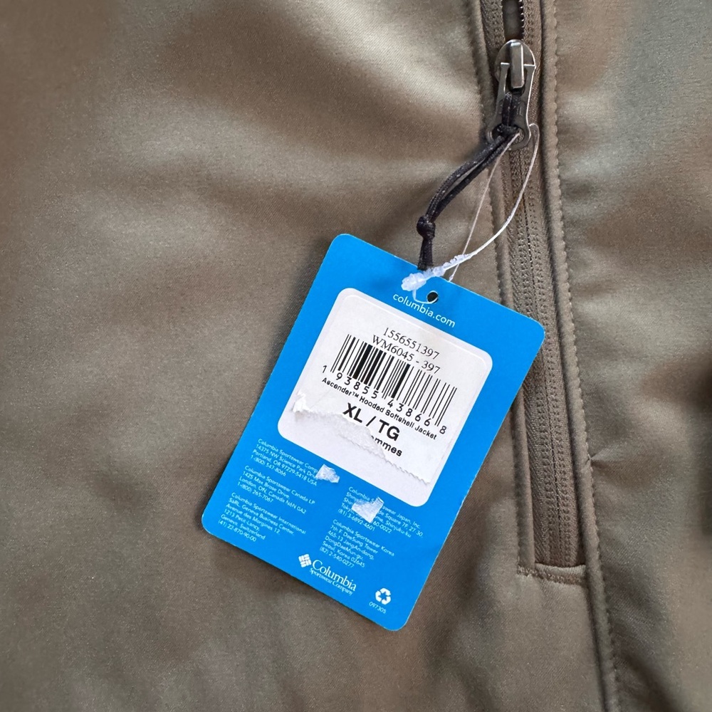 Columbia Gray Performance Jacket Water-Resistant Design Olive green